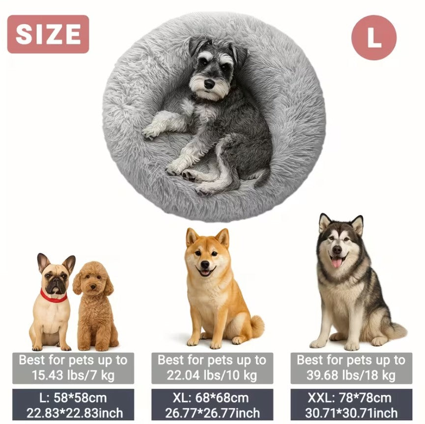 CloudCuddle™ Plush Donut Pet Bed
