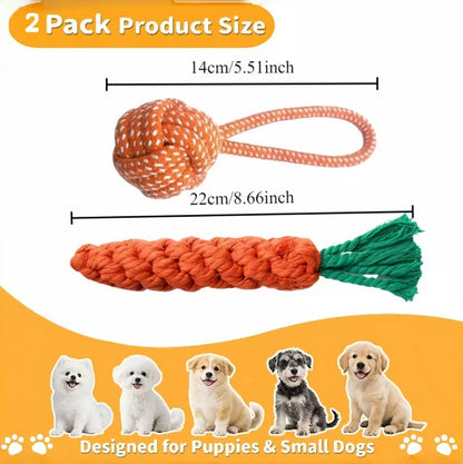 HappyTug™ 2-Piece Puppy Rope Toy Set